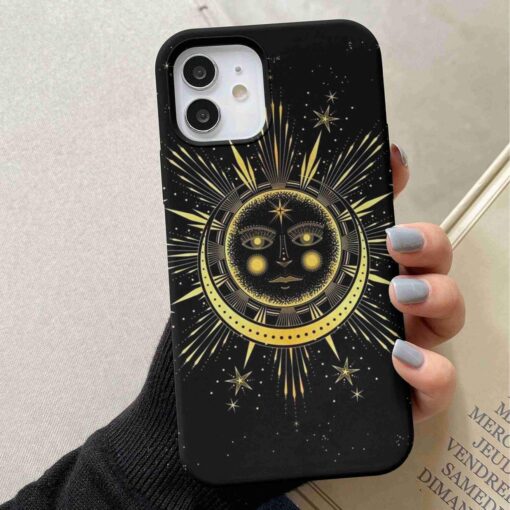 Güneş Burç Baskılı Silikon Telefon Kılıfı