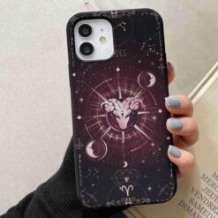 Aries Burç Baskılı Silikon Telefon Kılıfı