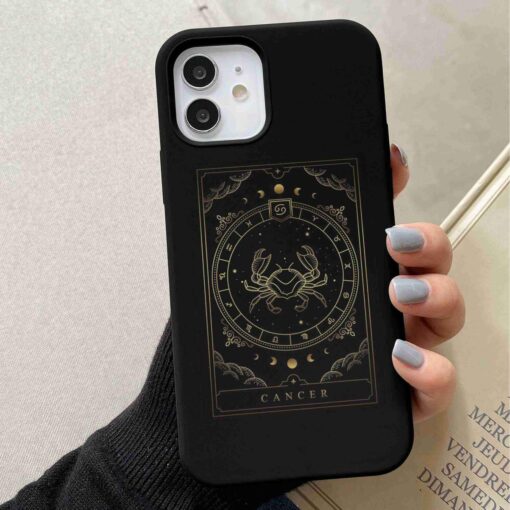 Cancer Burç Baskılı Silikon Telefon Kılıfı