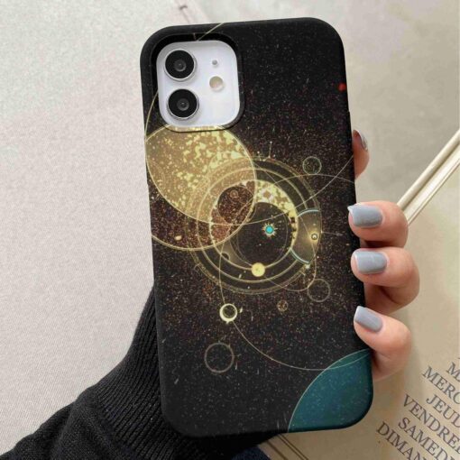 Uzay Gezegenler Baskılı Silikon Telefon Kılıfı