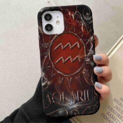 Aquarius Burç Baskılı Silikon Telefon Kılıfı