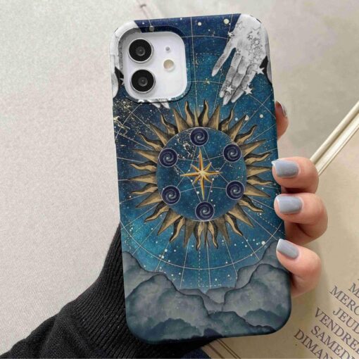 Mavi Yıldız Haritası Baskılı Silikon Telefon Kılıfı