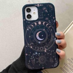 Şekilli Yıldız Haritası Baskılı Silikon Telefon Kılıfı