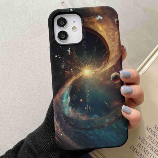 Zamanda Burçlar Baskılı Silikon Telefon Kılıfı