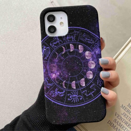 Mor Yıldız Haritası Baskılı Silikon Telefon Kılıfı