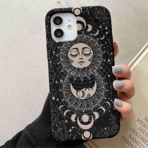 Ay Güneş Burç Baskılı Silikon Telefon Kılıfı
