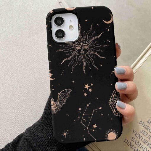 Güneş Yıldız Haritası Baskılı Silikon Telefon Kılıfı