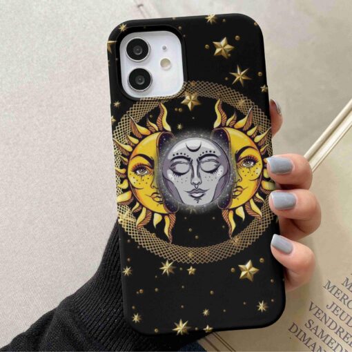 Güneş Gece Gündüz Baskılı Silikon Telefon Kılıfı