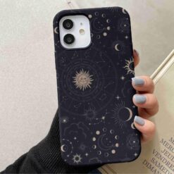 Mavi Yıldız Haritası Baskılı Silikon Telefon Kılıfı
