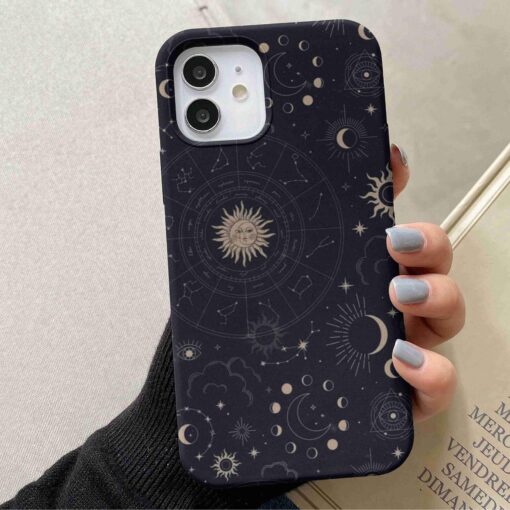 Mavi Yıldız Haritası Baskılı Silikon Telefon Kılıfı