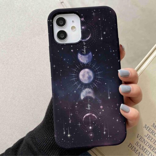 Gökyüzü Yıldız Haritası Baskılı Silikon Telefon Kılıfı