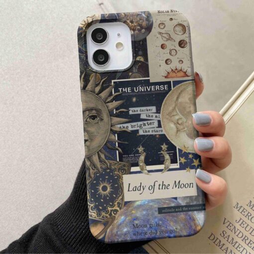 Lady Of The Moon Baskılı Silikon Telefon Kılıfı