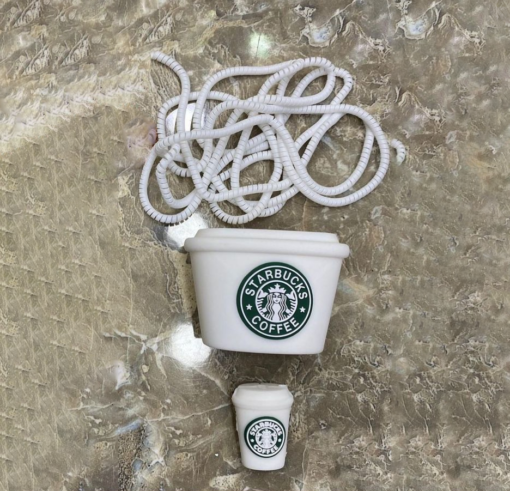 Starbucks Desenli Şarj&Kablo Koruyucu Set
