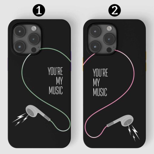 Çift Müzik Tasarımlı Silikon Telefon Kılıfı