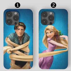 Çift Disney Prens Ve Prenses Tasarımlı Silikon Telefon Kılıfı