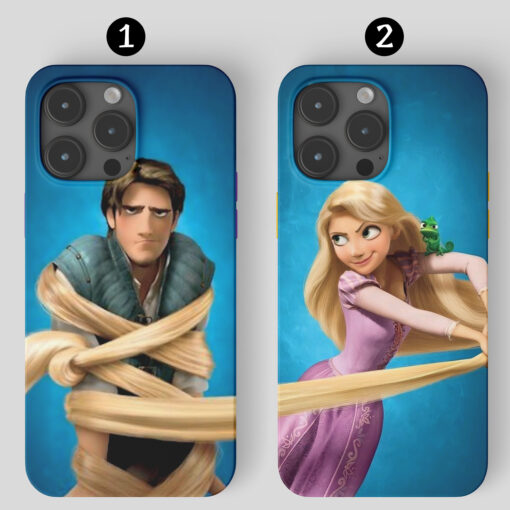 Çift Disney Prens Ve Prenses Tasarımlı Silikon Telefon Kılıfı