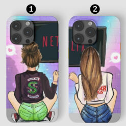Çift Best Friend Netflıx Tasarımlı Silikon Telefon Kılıfı