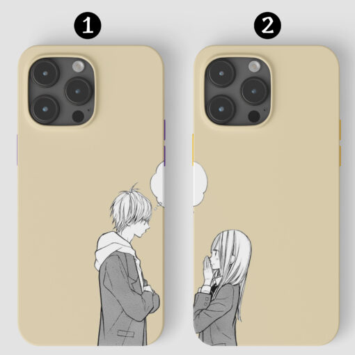 Çift Anime Tasarımlı Silikon Telefon Kılıfı