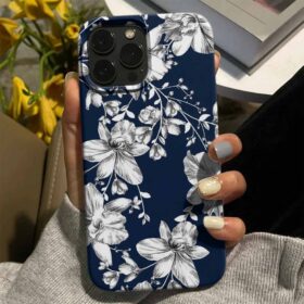 İnci Çiçekleri Tasarımlı Silikon Telefon Kılıfı