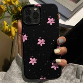 Begonya Çiçekleri Tasarımlı Silikon Telefon Kılıfı