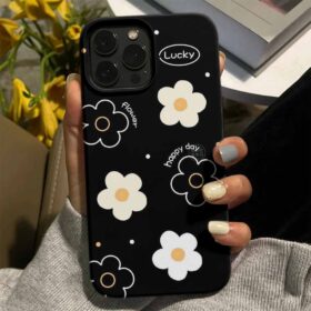 Şanslı Çiçekler Tasarımlı Silikon Telefon Kılıfı