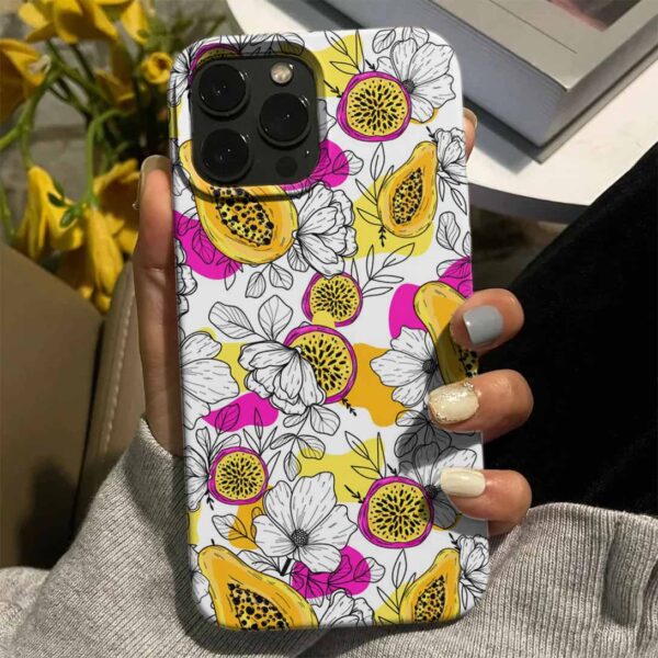 Kavun Çiçekleri Tasarımlı Silikon Telefon Kılıfı