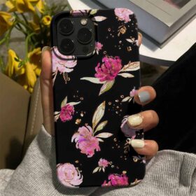 Lotus Çiçekleri Tasarımlı Silikon Telefon Kılıfı
