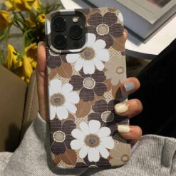 Çiçek Motifleri Tasarımlı Silikon Telefon Kılıfı