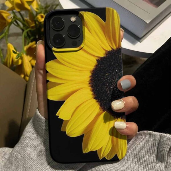 Yarım Ay Çiçeği Tasarımlı Silikon Telefon Kılıfı