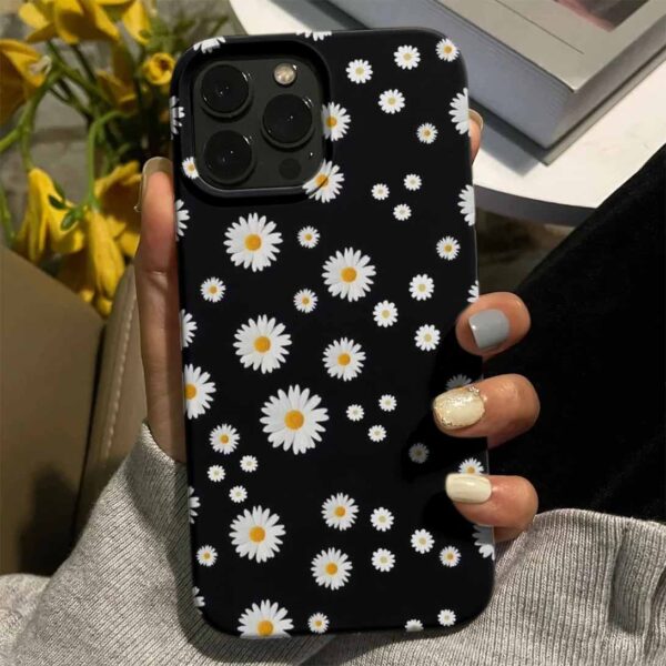 Papatyalar Kolaj Tasarımlı Silikon Telefon Kılıfı
