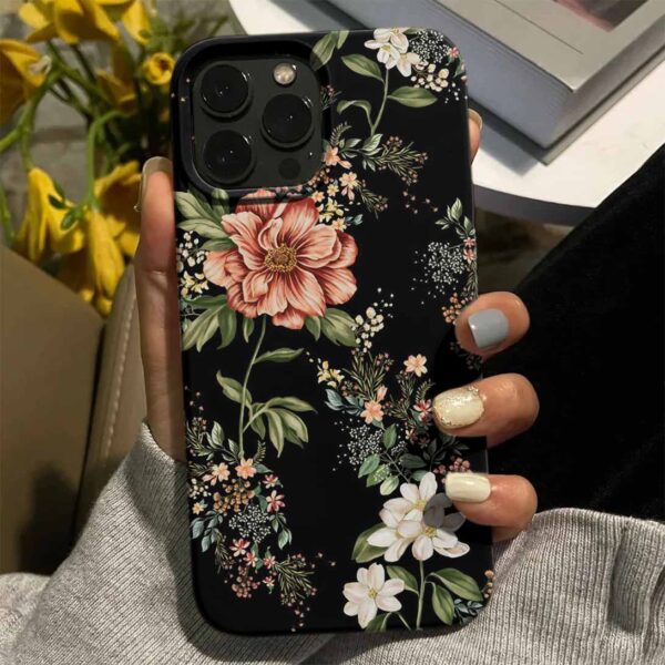 Yaban Gülü Tasarımlı Silikon Telefon Kılıfı