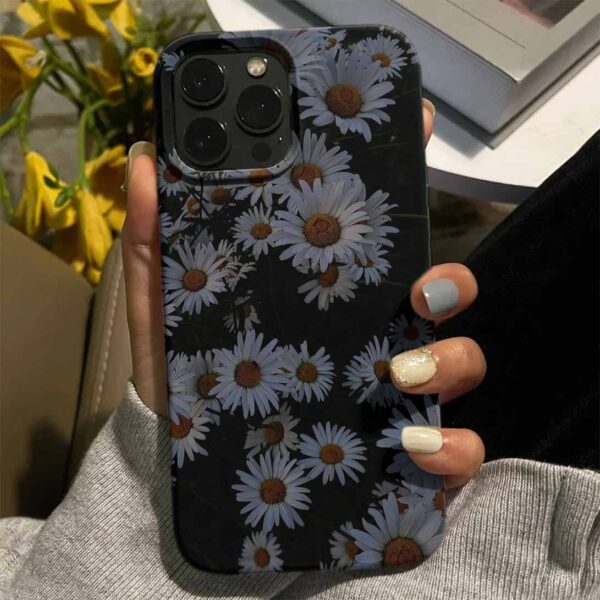 Akşam Papatya Tarlası Tasarımlı Silikon Telefon Kılıfı