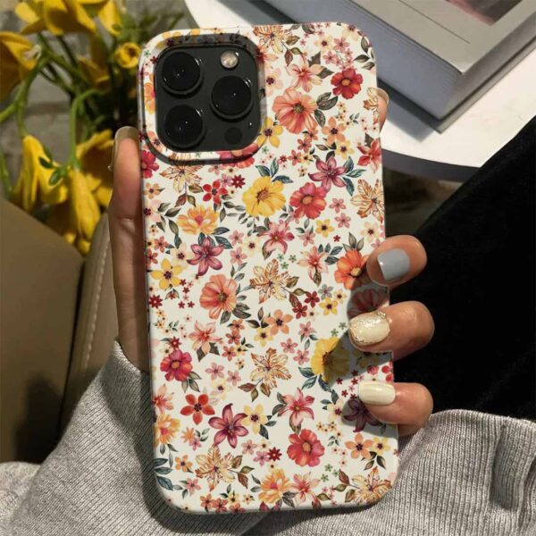 Çiçek Şöleni Tasarımlı Silikon Telefon Kılıfı