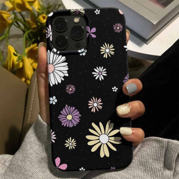 Renkli Papatyalar Tasarımlı Silikon Telefon Kılıfı