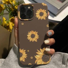 Soluk Ayçiçekleri Tasarımlı Silikon Telefon Kılıfı