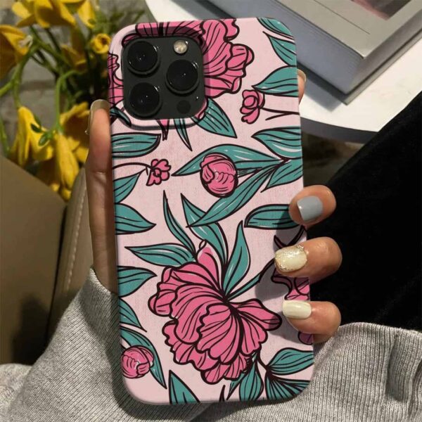 Kırmızı Karanfil Tasarımlı Silikon Telefon Kılıfı