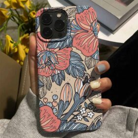 Gelincik Gülü Çizimi Tasarımlı Silikon Telefon Kılıfı