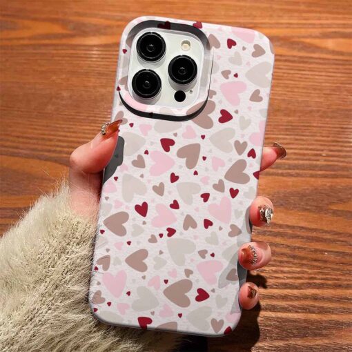 Tatlı Mini Kalpler Tasarımlı Silikon Telefon Kılıfı