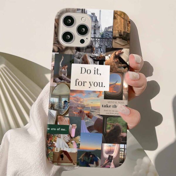 Do İt For You Kolaj Tasarımlı Silikon Telefon Kılıfı