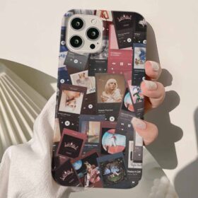 Efsane Spotify Kolaj Tasarımlı Silikon Telefon Kılıfı