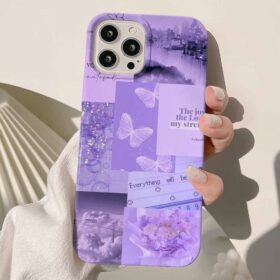 Purple Bubble Kolej Tasarımlı Silikon Telefon Kılıfı