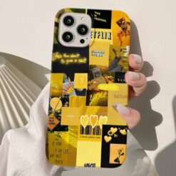 Yellow Lol Now Kolaj Tasarımlı Silikon Telefon Kılıfı