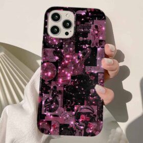 Bright Space Kolaj Tasarımlı Silikon Telefon Kılıfı