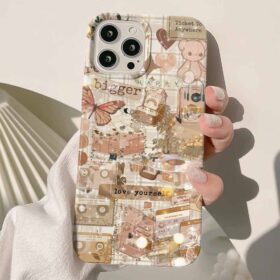 Love Yourself Kolaj Tasarımlı Silikon Telefon Kılıfı