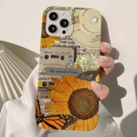 Sound Of Rain Kolaj Tasarımlı Silikon Telefon Kılıfı