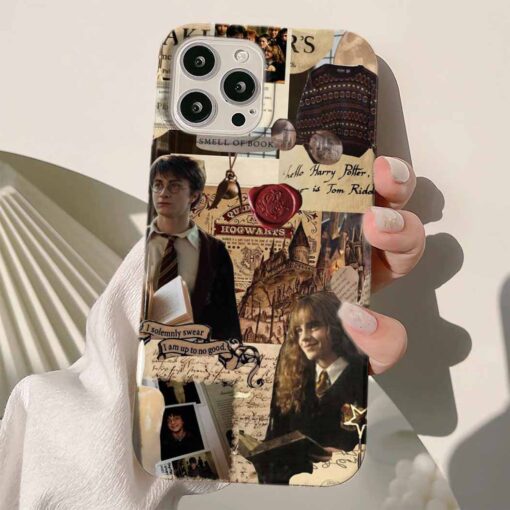 Harry Potter Kolaj Tasarımlı Silikon Telefon Kılıfı