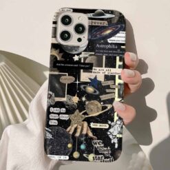 Astroloji Kolaj Tasarımlı Silikon Telefon Kılıfı