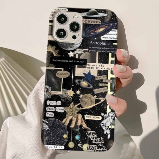 Astroloji Kolaj Tasarımlı Silikon Telefon Kılıfı
