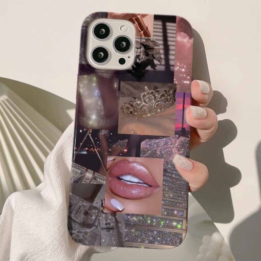 Princess Kolaj Tasarımlı Silikon Telefon Kılıfı