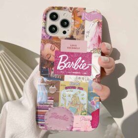 Girl Cartoon Kolaj Tasarımlı Silikon Telefon Kılıfı